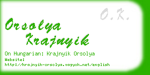 orsolya krajnyik business card